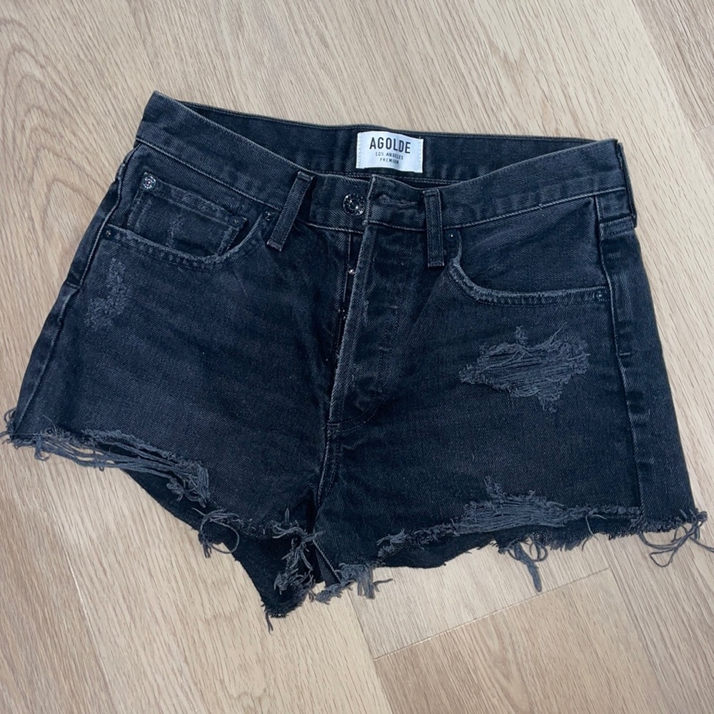 Distressed Agolde shorts